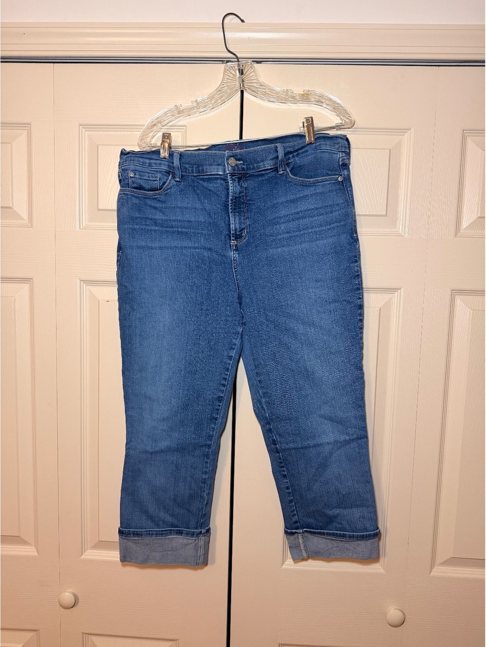 NYDJ Women's Capri Jeans Size 18 Blue Stretch Denim